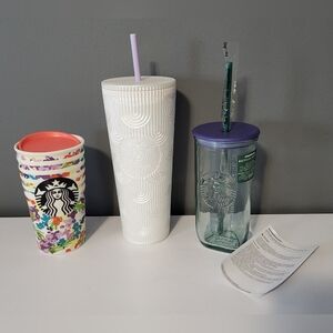 NWOT Starbucks Tumblers (Set Of 3)